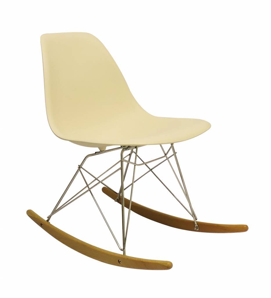 rsr eames design rocking chair white