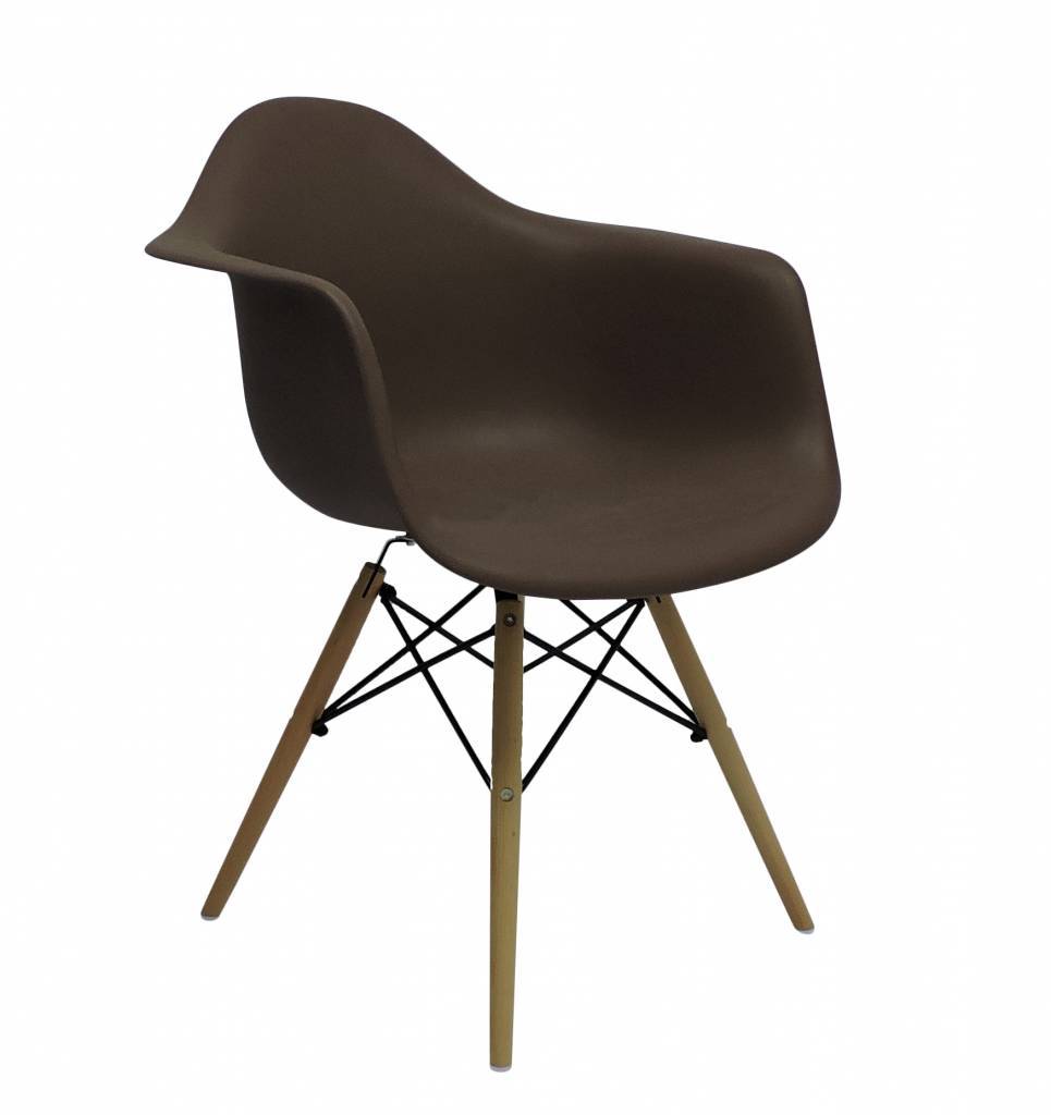 rand Tomaat omringen DAW Eames Design Stoel Bruin - Design42