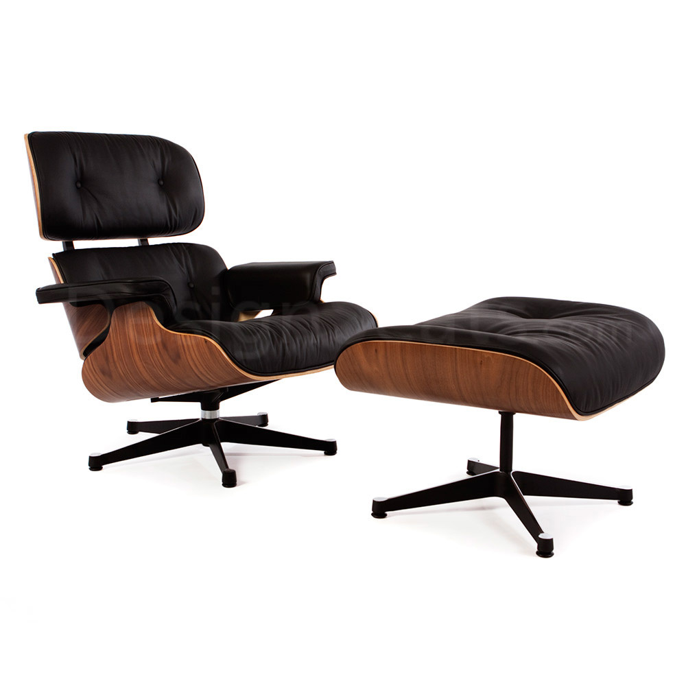 uitzondering Archeologisch Oude tijden Eames Lounge Chair Walnut Zwart - Design42