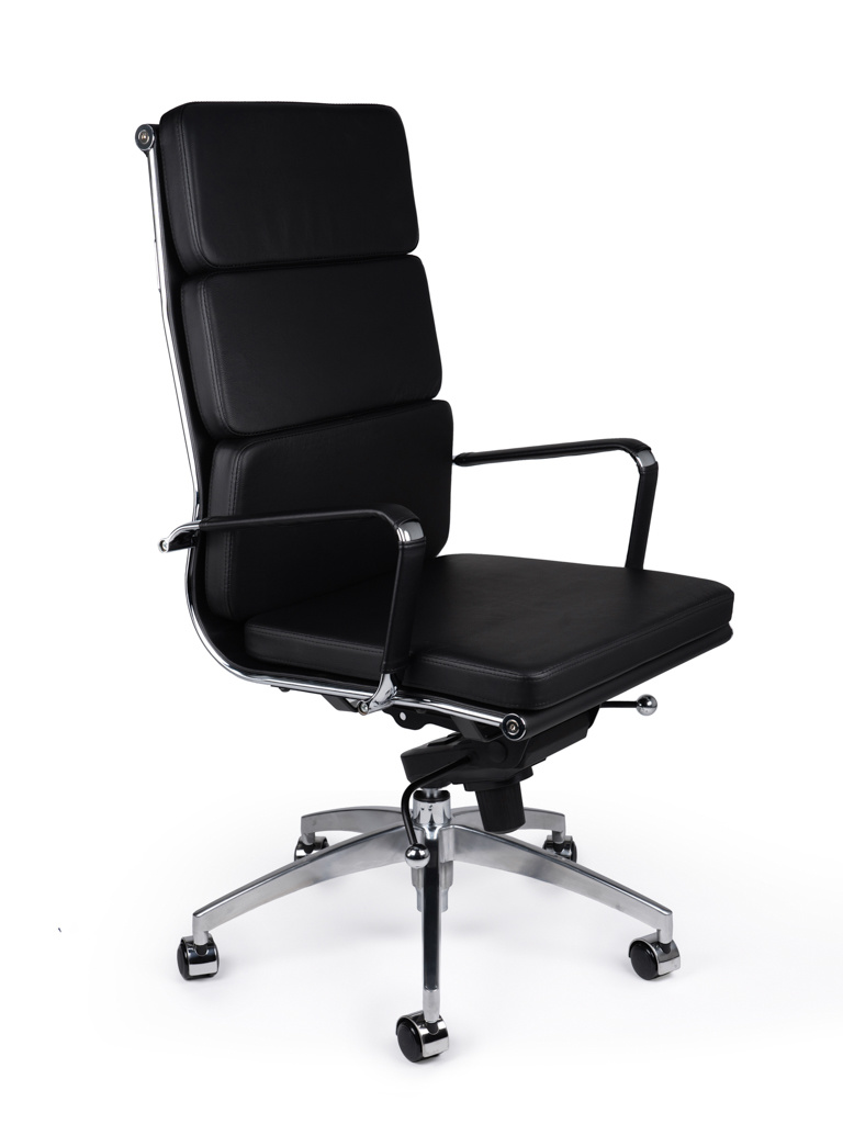 EA219 comfort Leer Bureaustoel zwart