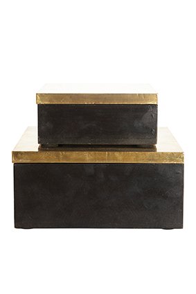 House Doctor Opbergdoos met deksel in brons kleur