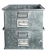 House Doctor Stapelbare opberger met handvatten en label