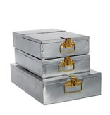 House Doctor Metalen dozen type bankkluis met handvatten en sluiting