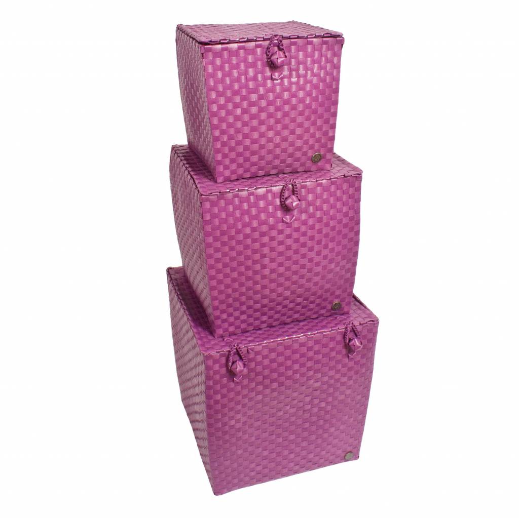 Handed By Opbergmanden Florence in de kleur framboos