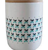 Atomic Soda Porceleinen pot met houten deksel, thema kruisjes