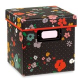 Atomic Soda Vierkante doos met deksel en etiket zwart