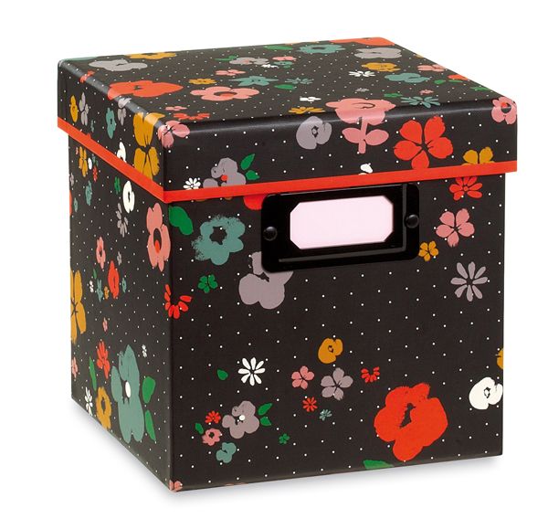 Atomic Soda Vierkante doos met deksel en etiket zwart