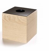 The Oak Men Opbergbox in eik met zwart deksel klein