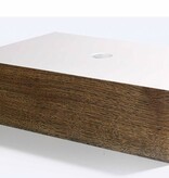 The Oak Men Opbergbox in zwart geoliede eik met wit deksel groot