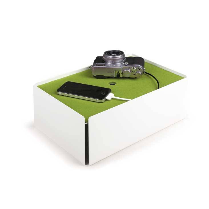 Konstantin Slawinski Opbergbox voor laders Charge Box met groene vilt
