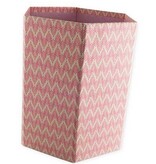 Bungalow Opvouwbare papiermand met print fel roze