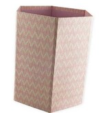 Bungalow Opvouwbare papiermand met print roze