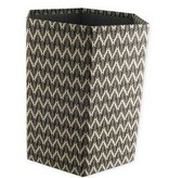 Bungalow Opvouwbare papiermand met print zwart