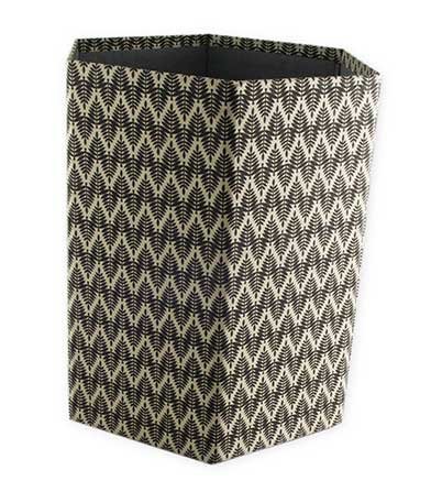 Bungalow Opvouwbare papiermand met print zwart