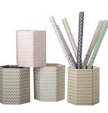 Bungalow Opvouwbare papiermand met print zwart