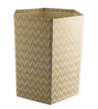 Bungalow Opvouwbare papiermand met print goud