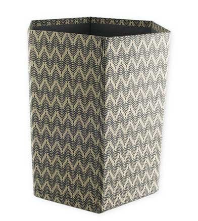 Bungalow Opvouwbare papiermand met print blauw