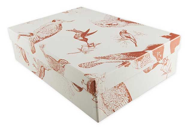 Fröhstoff Opbergdoos met print in zeefdruk, bruin
