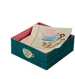 Rice Servettendoos in raffia groen