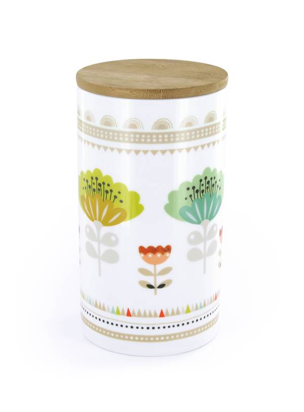 Atomic Soda Porceleinen pot met houten deksel
