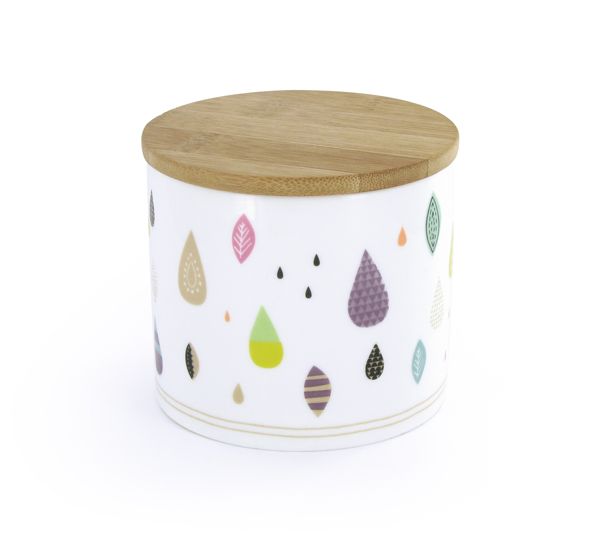 Atomic Soda Porceleinen pot met houten deksel