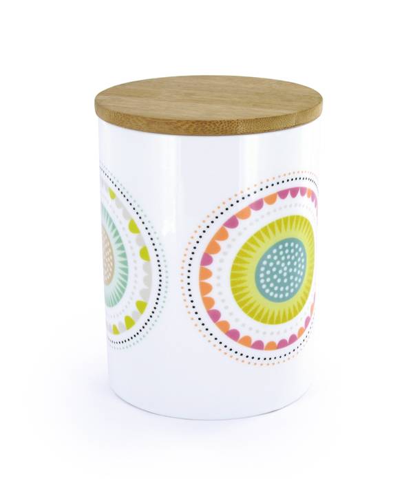 Atomic Soda Porceleinen pot met houten deksel