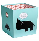 Silly U Turquoise opbergdoos met diertjes