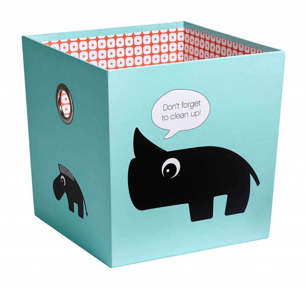 Silly U Turquoise opbergdoos met diertjes