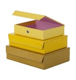 Bungalow Opbergboxen met magneetsluiting oker