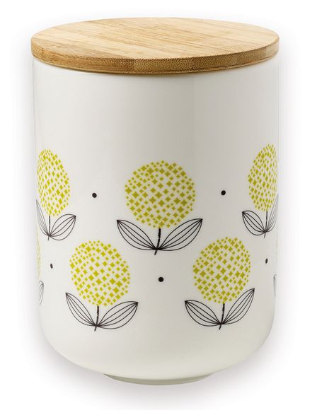 Atomic Soda Porceleinen pot met houten deksel