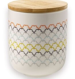Atomic Soda Porceleinen pot met houten deksel