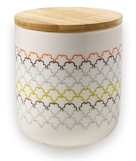 Atomic Soda Porceleinen pot met houten deksel