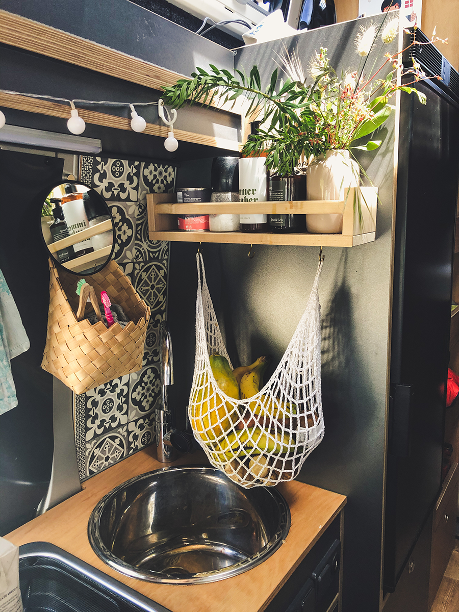 Vanlife liste de colisage salle de bain cuisine miroir filet à fruits