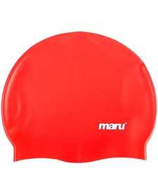Maru Silicone Red Swim Caps