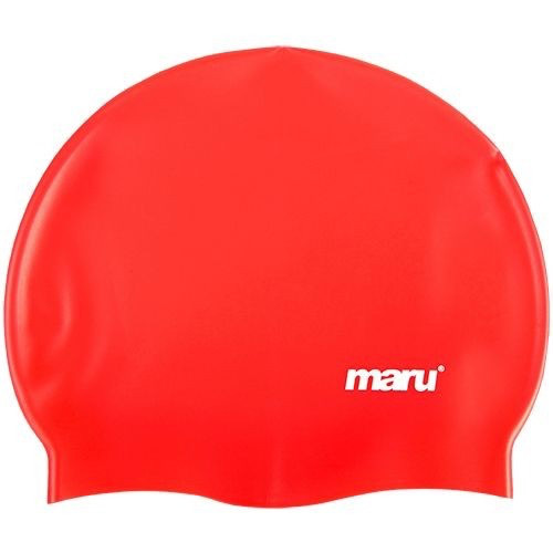 Maru Maru Silicone Red Swim Caps