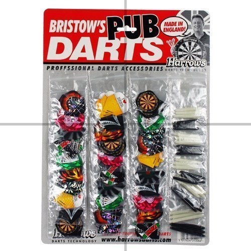 Harrows Pub Darts Flights or Stems (price for each set of 3)