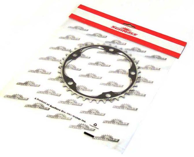 Cycle Division Sunrace RXO Road Chainring Black, 39T, 5 Bolts, 130mm BCD