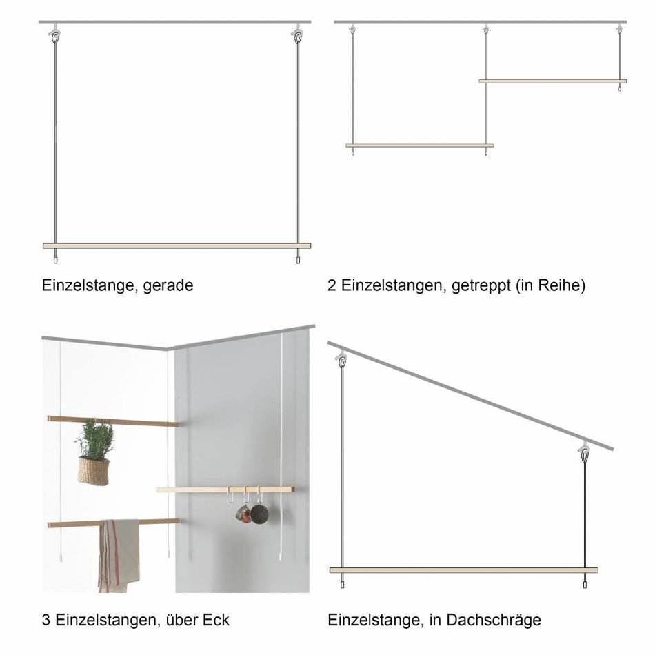 Single Wooden Rail: Feiner Strick