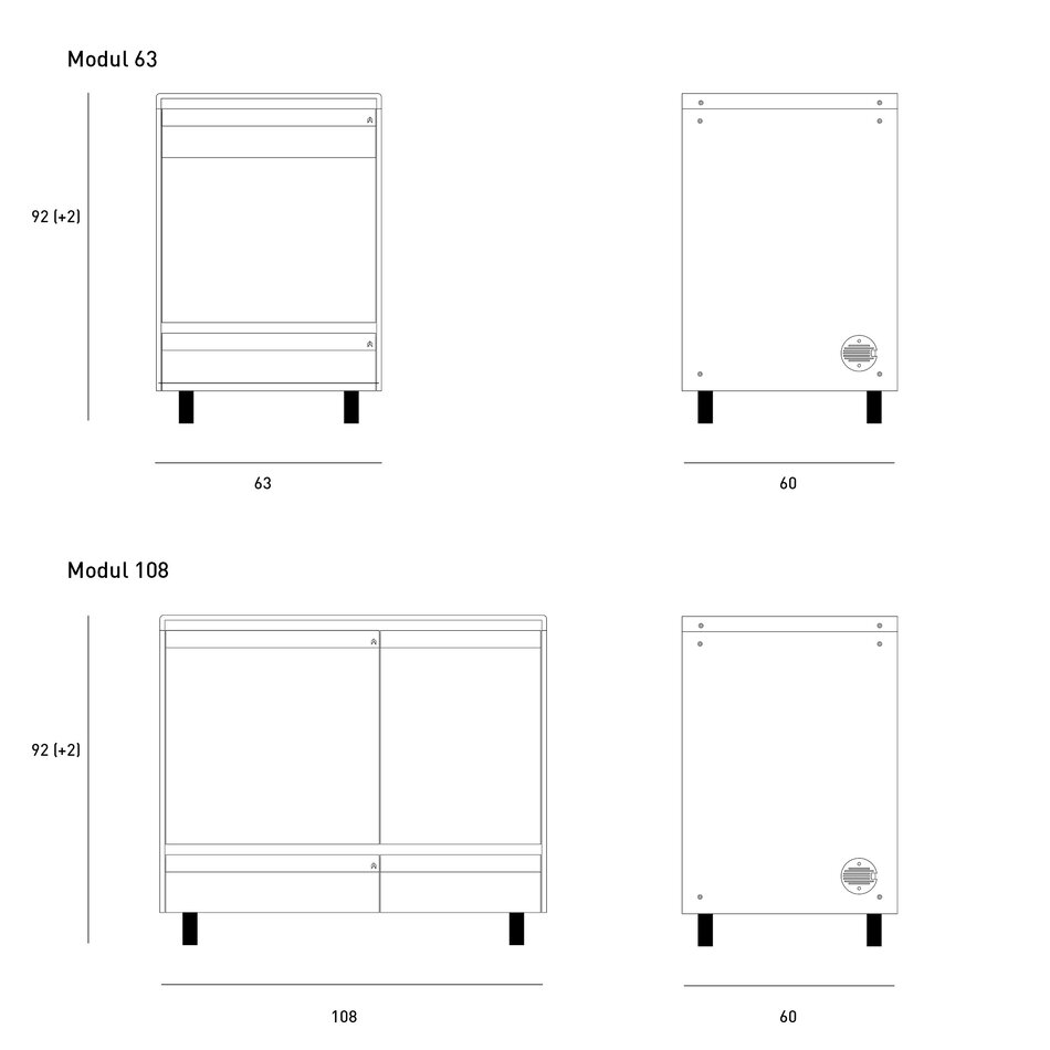 Modular 108: sink with storage