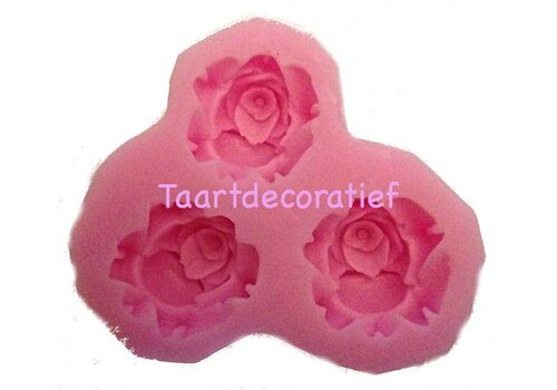 3 ronde rozen mal 
