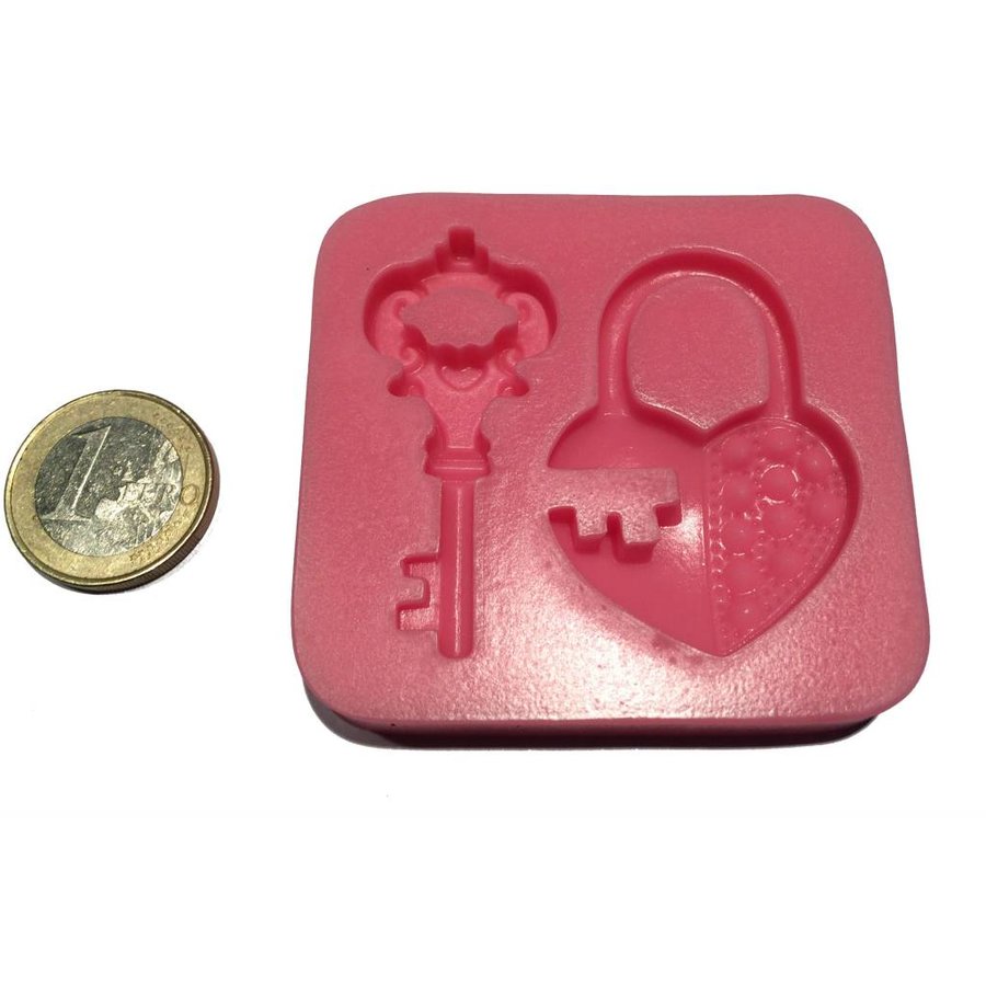 Hart met sleutel mal-2