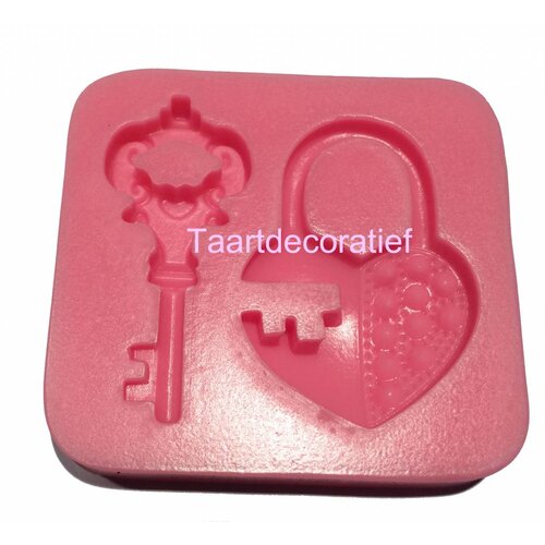 Hart met sleutel mal 