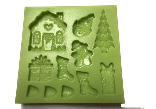 Kerst thema huisje mal 