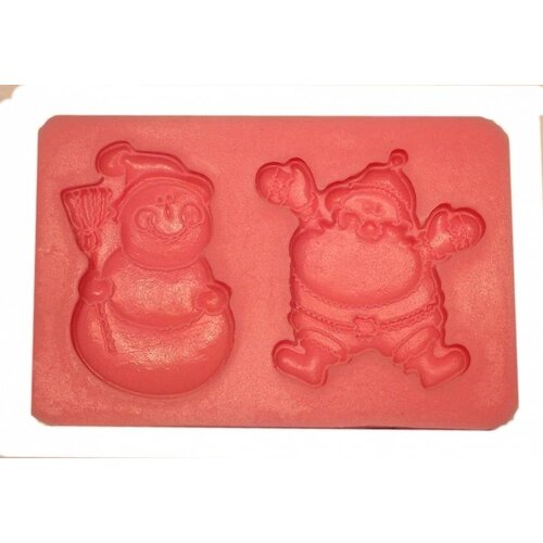 Kerstman en sneeuwpop mal 