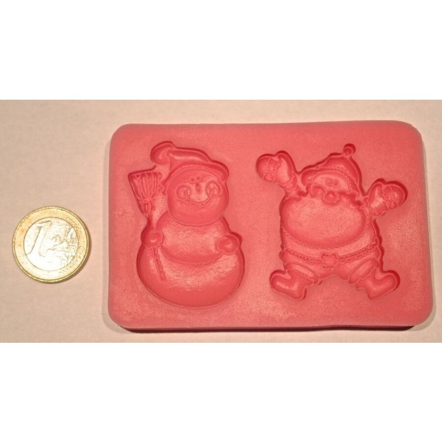 Kerstman en sneeuwpop mal-2