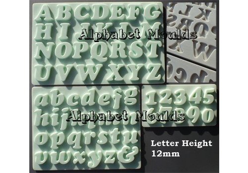 Alphabet moulds letters & cijfers cookie font 12mm AM0112 