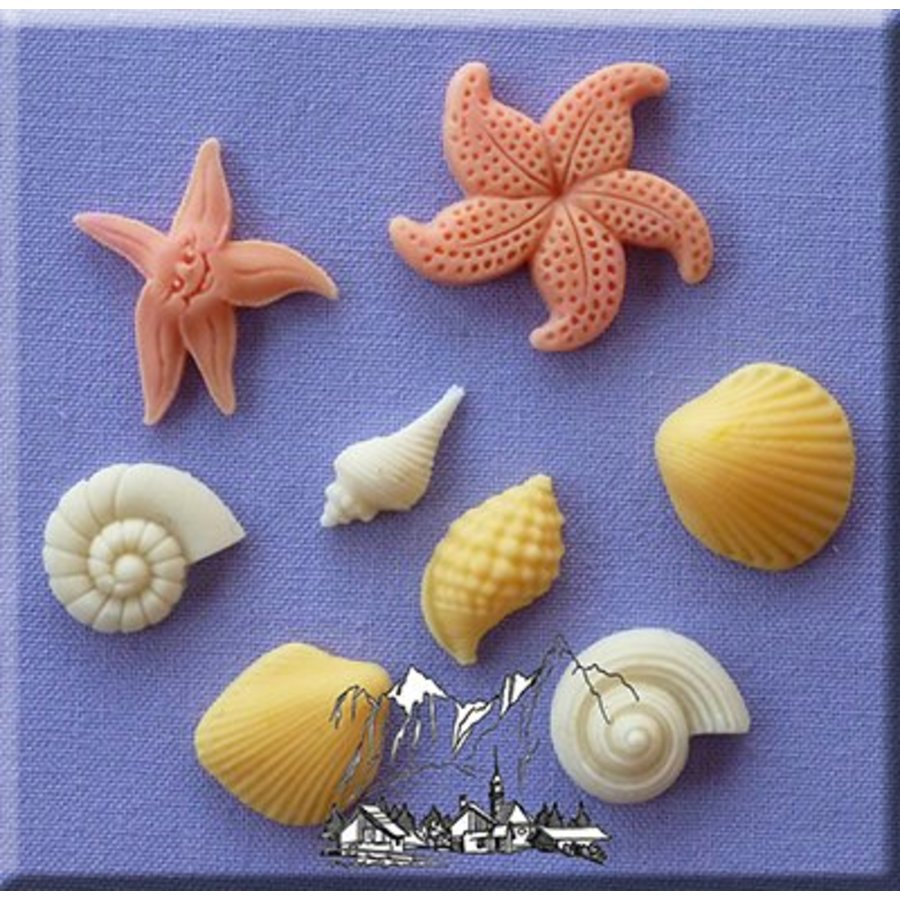 Alphabet moulds shell & starfish AM0035-2