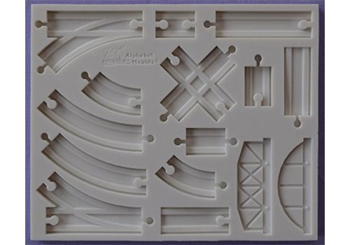 Alphabet moulds trein rails  AM0255 