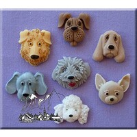 Alphabet moulds honden koppen AM0055