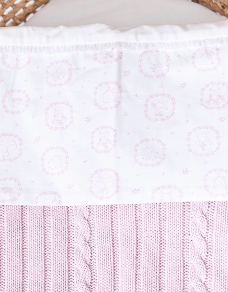 Cot/ baby bed sheet  Little Forest Pink